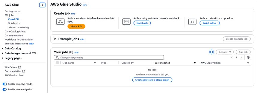 AWS Glue studio