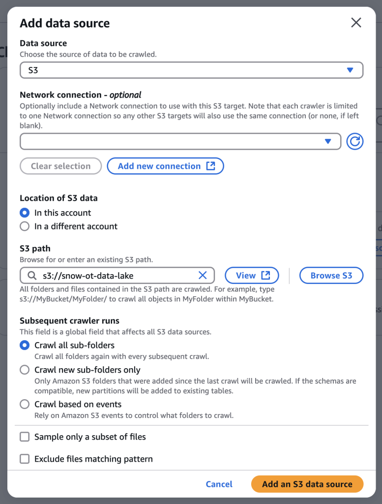 Crawler data source