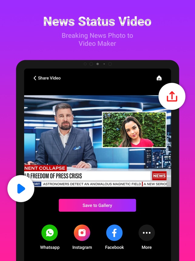 Screenshot of Breaking News Video Maker